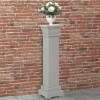Gossi suport de plante clasic forma stalp patrat gri 17x17x66 cm mdf
