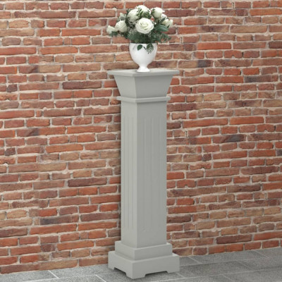 Gossi suport de plante clasic forma stalp patrat gri 17x17x66 cm mdf foto