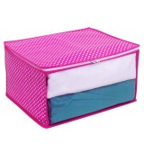 Husa de Depozitare pentru Haine, Roz cu Buline, 35 x 30 x 20 cm