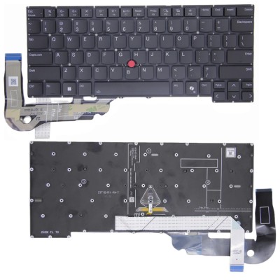 Tastatura Laptop, Lenovo, ThinkPad T14s Gen 5 Type 21LS, 21LT, iluminata, neagra, layout US foto