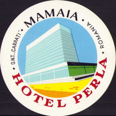 HST A93 Etichetă reclamă Hotel Perla Mamaia ONT Carpați