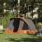vidaXL Cabină cort de camping 4 persoane gri și portocaliu impermeabil 4100666