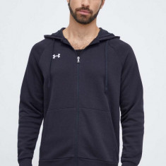 Under Armour bluza barbati, culoarea negru, cu glugă, neted