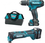 Makita CLX206SX1 set masina de gaurit si insurubat DF331D + multifunctional TM30D + 2 acumulatori BL1015 + incarcator simplu DC10SA + geanta