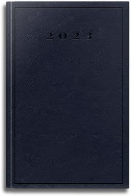 Agenda datata, A5, 352 pagini, coperta buretata, albastru inchis, 2023, Herlitz. foto