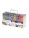 Set 140 piese Pixuri cu Gel Multicolor cu Sclipici (glitter)