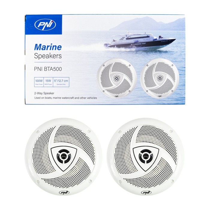 Aproape nou: Difuzoare coaxiale pentru barci PNI BTA500 100W, 12.7 cm, set 2 buc