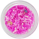 Decorații pentru unghii din material - fundițe roz &icirc;nchis, INGINAILS