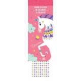 Semne de carte de colorat: Unicorni, DPH