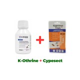 Solutie anti plosnite de pat fara miros, K OTHRINE 100 ml + Insecticid concentrat Cypesect Caps 10 ml, fara miros, eficient contra gandacilor,