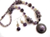 set colier si cercei cu ametist 35208
