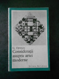 G. OPRESCU - CONSIDERATII ASUPRA ARTEI MODERNE