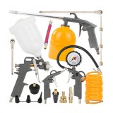 Kit pentru compresor, accesorii, pistol umflat, suflat, 18 piese, Powermat
