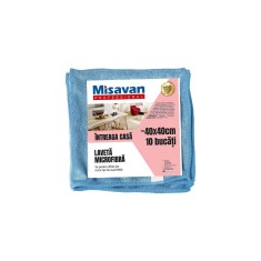Set 10 Lavete din Microfibra pentru Intreaga Casa Misavan, 40x40 cm, Albastre, Lavete Microfibra, Lavete Absorbante, Laveta Absorbanta, Laveta Bucatar foto