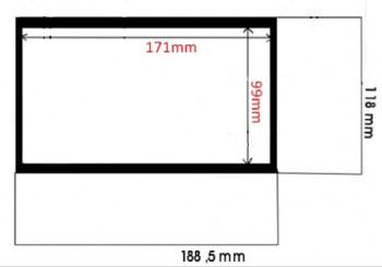 Cadru radio 2 DIN 118x188.5mm / 99x171mm universal