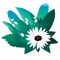 Sticker decorativ, Floare, Verde, 65 cm, 8984ST