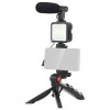 Set Vlogging 4 in 1 PLATINET PMVG4IN1 Microfon /Lumina video LED /Suport smartphone /Trepied
