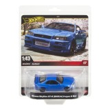 HOT WHEELS PREMIUM REAL RIDERS MASINUTA METALICA NISSAN SKYLINE GT-R BNR34 V-SPEC II NUR SCARA 1:43 SuperHeroes ToysZone