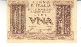 M1 - Bancnota foarte veche - Italia - una lira - 1935