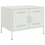 Gossi masuta de cafea, alb, 68x50x50,5 cm, otel laminat la rece