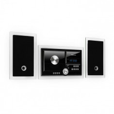 Auna Stereosonic, sistem stereo, montaj pe perete, CD player, USB, BT, negru foto