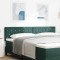 vidaXL Tăblie LED cu lumini cu bandă LED Verde &icirc;nchis 90 cm Catifea 3338074