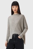 AllSaints pulover de l&acirc;nă ISLA culoarea gri, light, W004KD