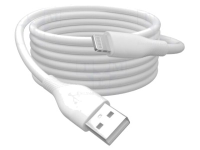 Cablu USB 2.0 DIGITUS alb 0,5m Apple Lightning la USB A nichelat foto