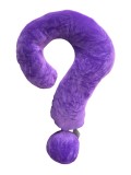 Perna de plus mov in forma de semn al intrebarii 60 cm