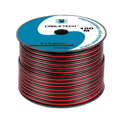 Cablu difuzor 2x2.5mmp rosu-negru CCA foto