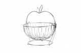 COS FRUCTE METALIC CU STAND, 30x29 CM
