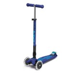 Trotineta Micro MAXI Deluxe Foldable LED navy blue