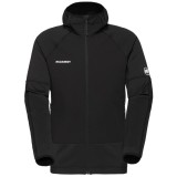 Jachetă de fleece MAMMUT Massone ML Hooded black XL