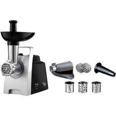Masina de tocat carne HV1 NE109838, 1400W, 1.7 kg/min, accesorii incluse, functie reverse, Inox