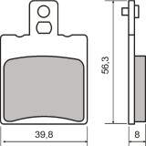 Placute frana Malaguti Ciak 125-150 &#039;00-&#039;06 /F18 &#039;00-&#039;02 /Leonardo 125-150 &#039;99 Cod Produs: MX_NEW 225102020RM