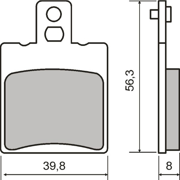 Placute frana Malaguti Ciak 125-150 &#039;00-&#039;06 /F18 &#039;00-&#039;02 /Leonardo 125-150 &#039;99 Cod Produs: MX_NEW 225102020RM