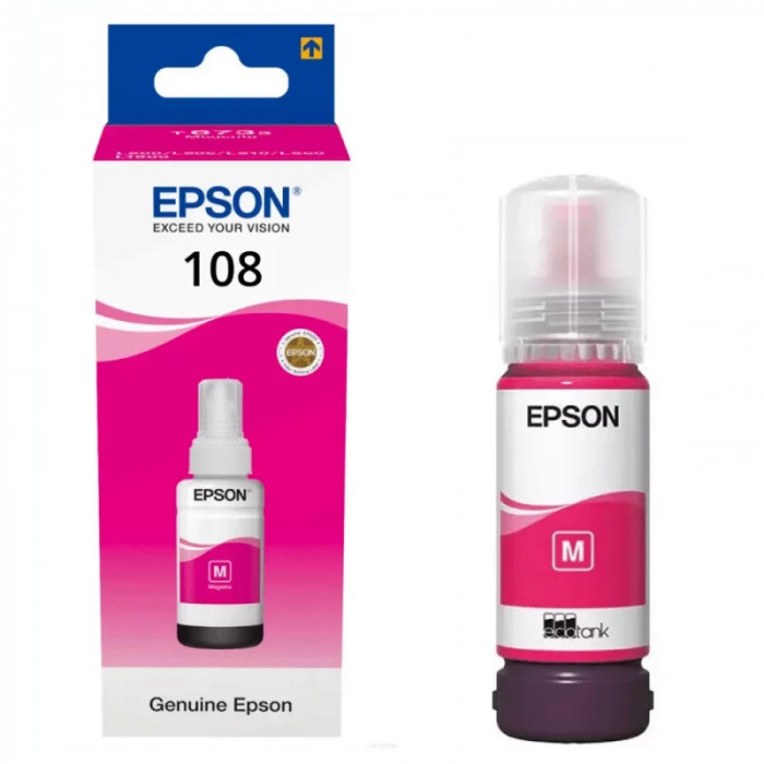 EPSON 108 EcoTank Magenta Ink Bottle