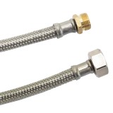 Furtun blindat inox, flexibil, 1000mm, 3/8&quot; AG x 1/2&quot; &Uuml;M, DVGW