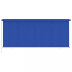 Jaluzea tip rulou de exterior, albastru, 350x140 cm, HDPE foto