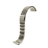 Cumpara ieftin Bratara de ceas Argintie cu butoane laterale 20mm MT4764