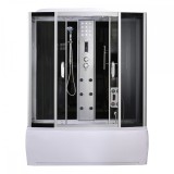 Cadă de baie cu hidromasaj Emilia 170 cu electronică, neagră