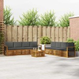 Cumpara ieftin Set de canapele de exterior 9 buc. 8-Locuri Natural si Antracit