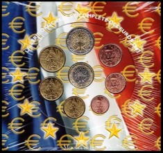 FRANTA 2003 - Set monetarie 1 cent-2 euro - FOLDER/ BU /sigilat