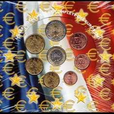 FRANTA 2003 - Set monetarie 1 cent-2 euro - FOLDER/ BU /sigilat