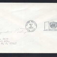 UN New York 1968 UNO building Mi.203 FDC UN.093