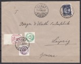 ROMANIA 1932 LP 102 ANIVERSAREA A 75 ANI A TIMBRELOR CAP DE BOUR/PLIC CLUJ-LEIPZIG STAMPILA PLECARE CLUJ 1933