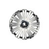 Set 4 Capace Roti Autohelix MSA&reg; potrivite jantelor de 15 inch, pentru Skoda Nou Alb-Negru, model Active Crom