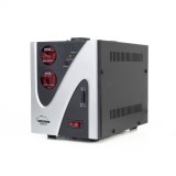 Stabilizator tensiune SilverCloud 2000VA 1200W, 2 prize Schuko, protectii supratensiune/scurtcircuit/suprasarcina, functie intarziere iesire