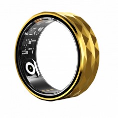 Inel iSEN R12M Smart Ring Gold, HR, SpO2, Monitorizare somn, Contor calorii, Multi Sport, Aplicatie dedicata: LuckRing, 15mAh, IP68