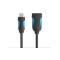 Cablu de date USB 2.0 Female la USB de tip C - Negru-Lungime 10 centimetri